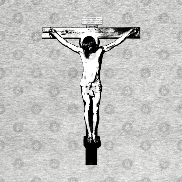 Black and white crucifix by Brasilia Catholic